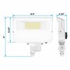 Luxrite Outdoor LED Flood Lights Dusk to Dawn 15/30/50W Up to 6500LM 3CCT 3000K-5000K IP65 DLC White, 2PK LR40353-2PK